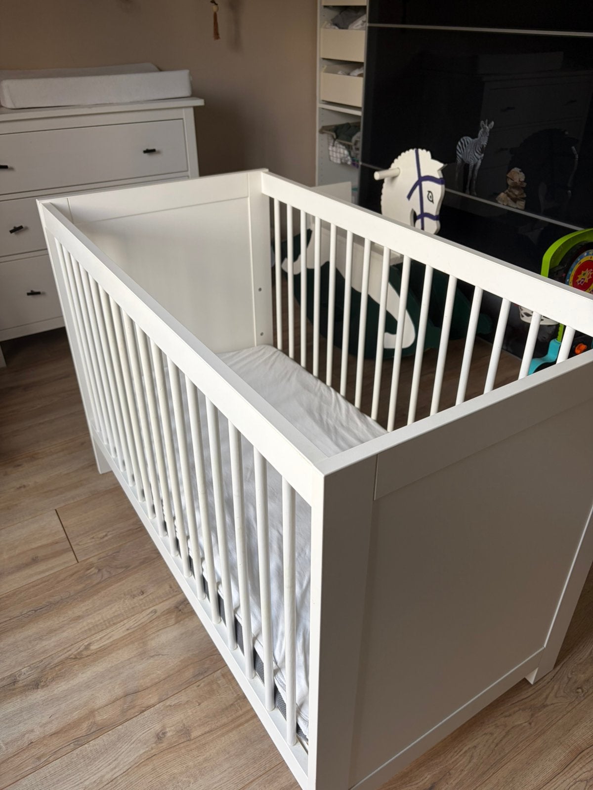 Wit ledikant, Kinderen en Baby's, Babywiegjes en Ledikanten, Ophalen, Gebruikt, Ledikant