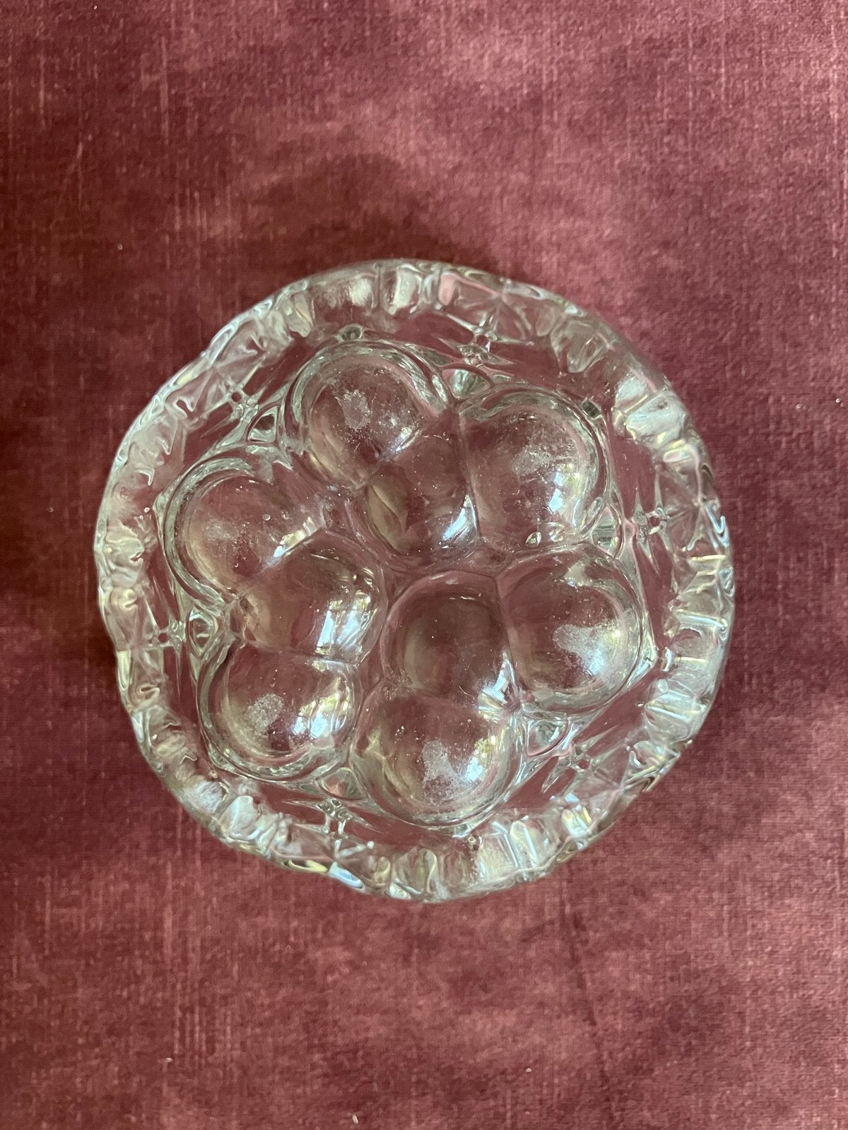 Vintage Glazen Puddingvorm - Bloemmotief, Antiek en Kunst, Ophalen of Verzenden