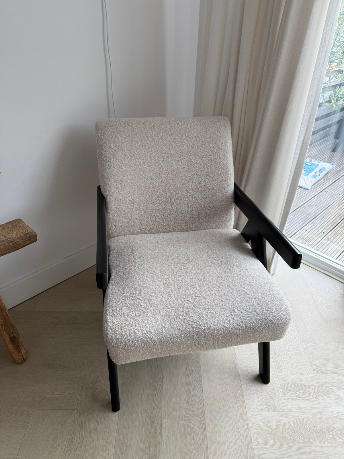 Karwei teddy stoel, Huis en Inrichting, Fauteuils, Ophalen, Zo goed als nieuw, Minder dan 75 cm, 50 tot 75 cm