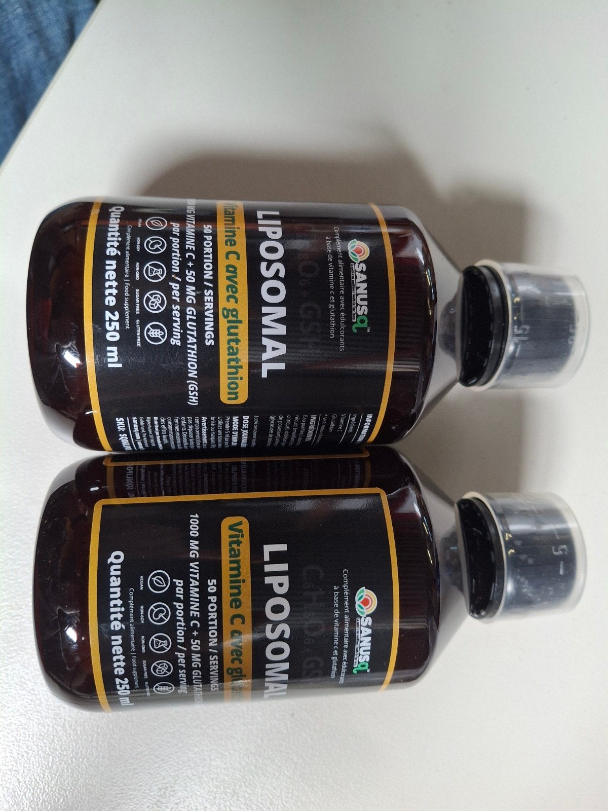 2x Liposomaal Vitamine C met Glutathion 250ml Sanus-q, Poeder of Drank, Nieuw, Ophalen of Verzenden, Nvt
