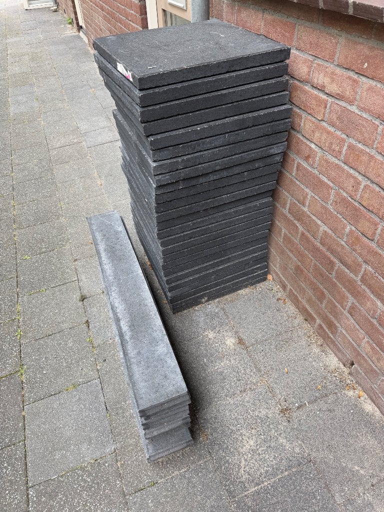 Beton tegel, Ophalen, 40 tot 60 cm, Nieuw, 5 tot 10 m²