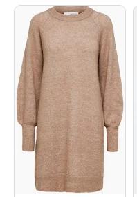 SELECTED FEMME beige wollen jurk mt 42 chcs zgan CHCS, Kleding | Dames, Beige, Ophalen of Verzenden, Zo goed als nieuw, Onder de knie