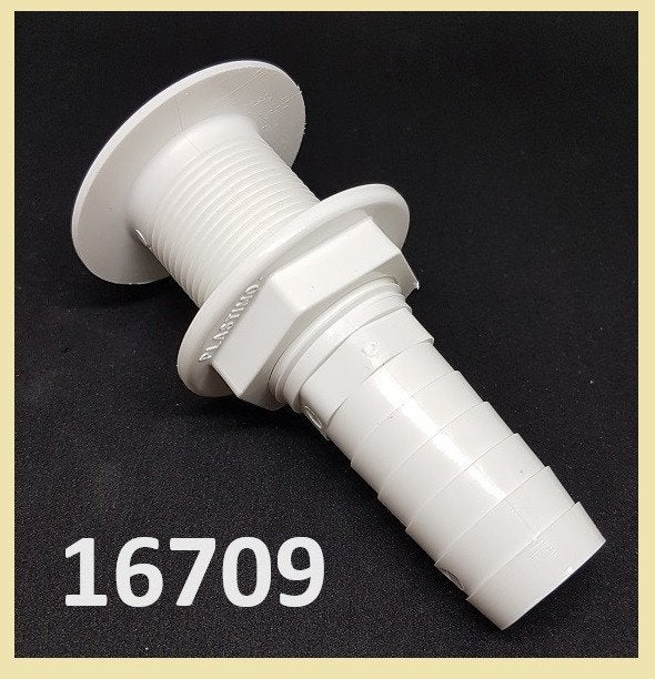 16709 Huiddoorvoer Ø26 wit kunststof &slangtule Ø21mm.€ 2,95, Watersport en Boten, Ophalen of Verzenden, Nieuw, Motor en Techniek