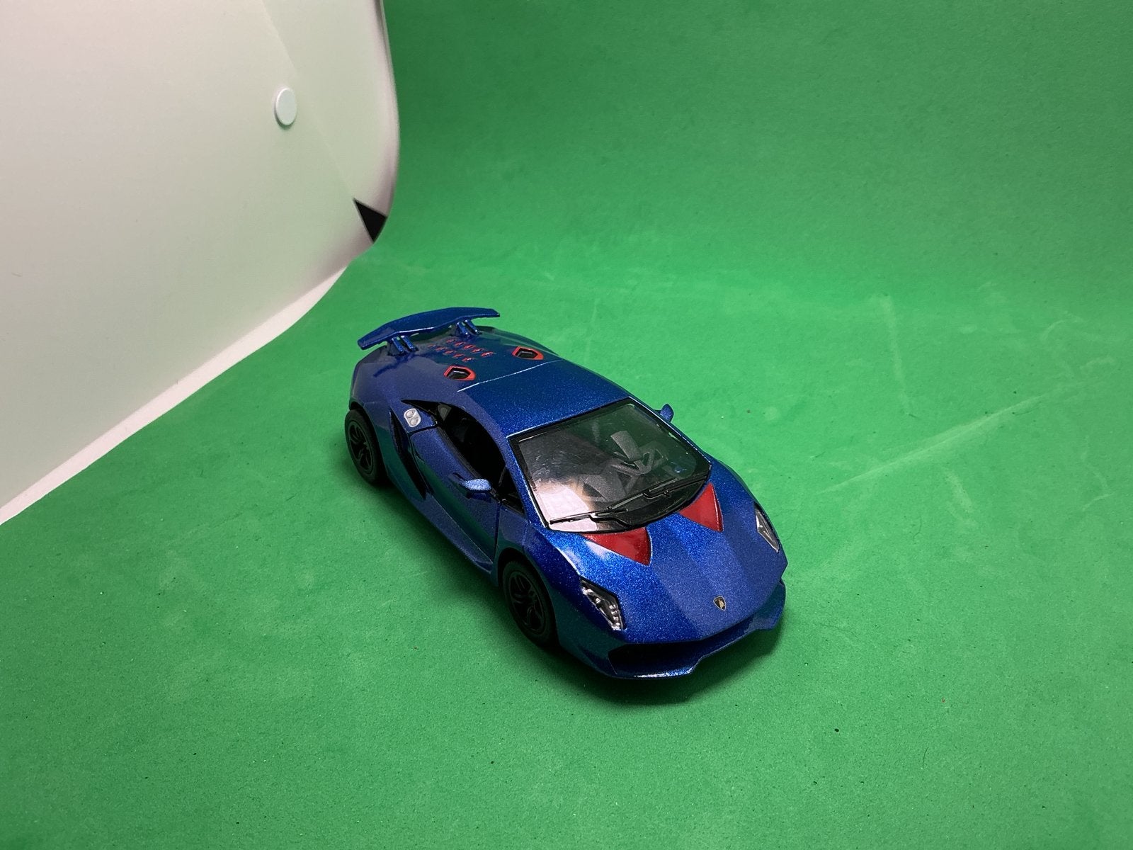 Lamborghini Sesto Elemento modelauto 1:38 blauw, Ophalen of Verzenden, Zo goed als nieuw, Auto