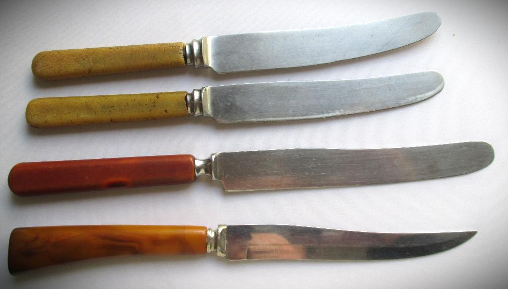 Messen~Benen heft~4x antiek mes~ca jaren 50~Washington, Antiek en Kunst, Antiek | Bestek, Ophalen of Verzenden