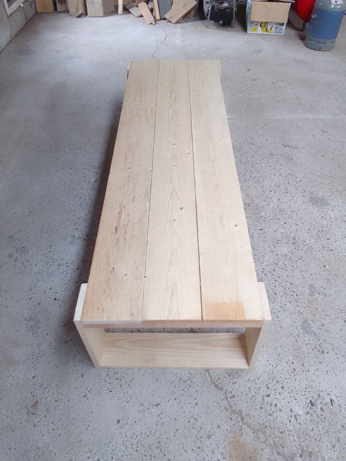 Robuuste landelijke houten tuinbank, Ophalen, Nieuw, Hout