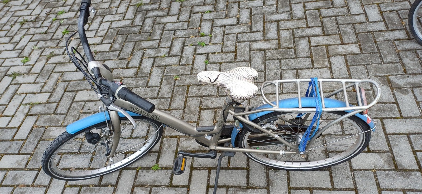 meisjes fiets 24 inch Batavus Gabana zilver grijs en blauw, Ophalen, 20 inch of meer, Gebruikt, Batavus