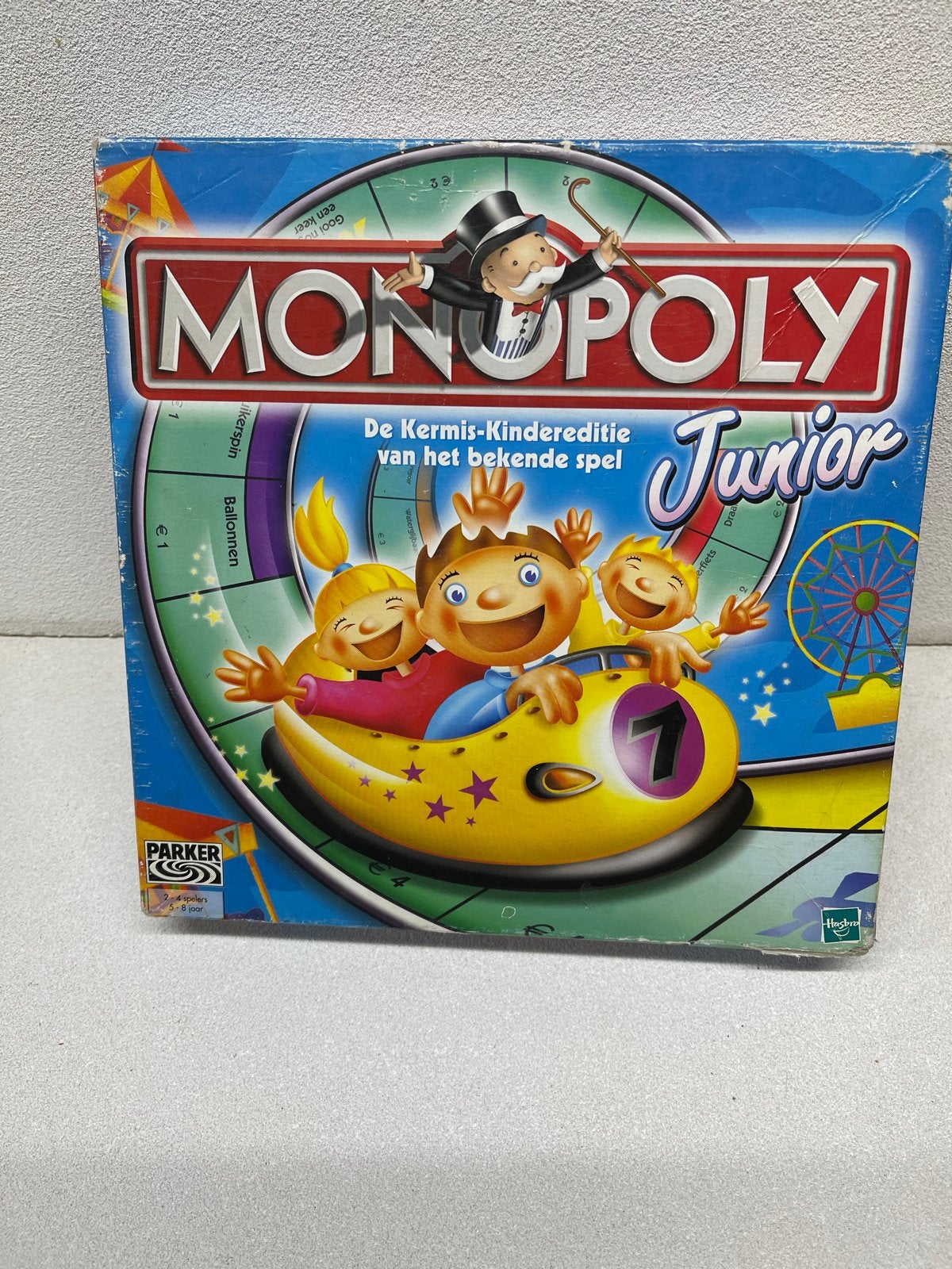 Monopoly Junior - De Kermis-Kindereditie, Drie of vier spelers, Ophalen of Verzenden, Zo goed als nieuw