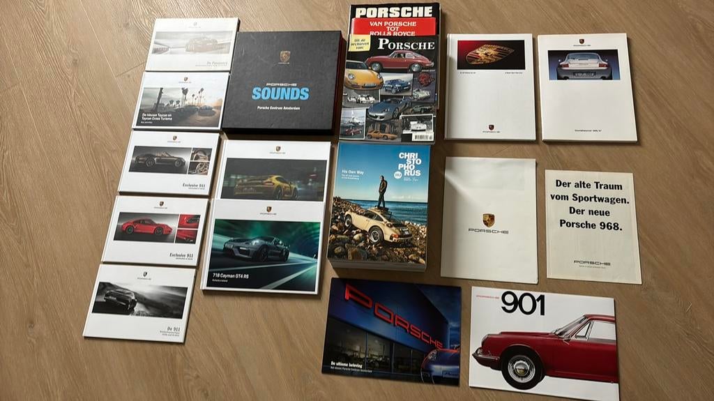 Porsche collectie hardcovers, boeken, poster, classic olie, Verzamelen, Ophalen, Gebruikt, Auto's