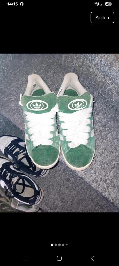 Adidas campus vaak gedragen, Ophalen of Verzenden, Sneakers of Gympen, Groen, Adidas campus