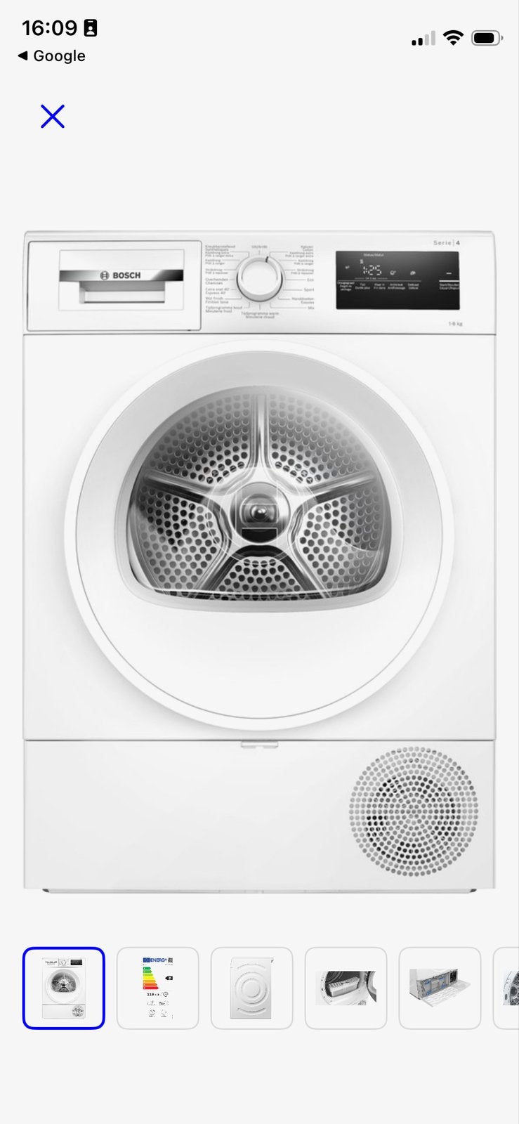 Bosch Serie 4 Exclusiv Wasmachine en Droger Set, 1200 tot 1600 toeren, 70442 Stuttgart, 8 tot 10 kg, Zo goed als nieuw