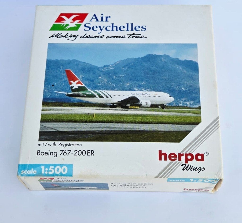 Boeing 767-200ER Air Seychelles., Verzenden, 1:72 tot 1:144, Overige merken