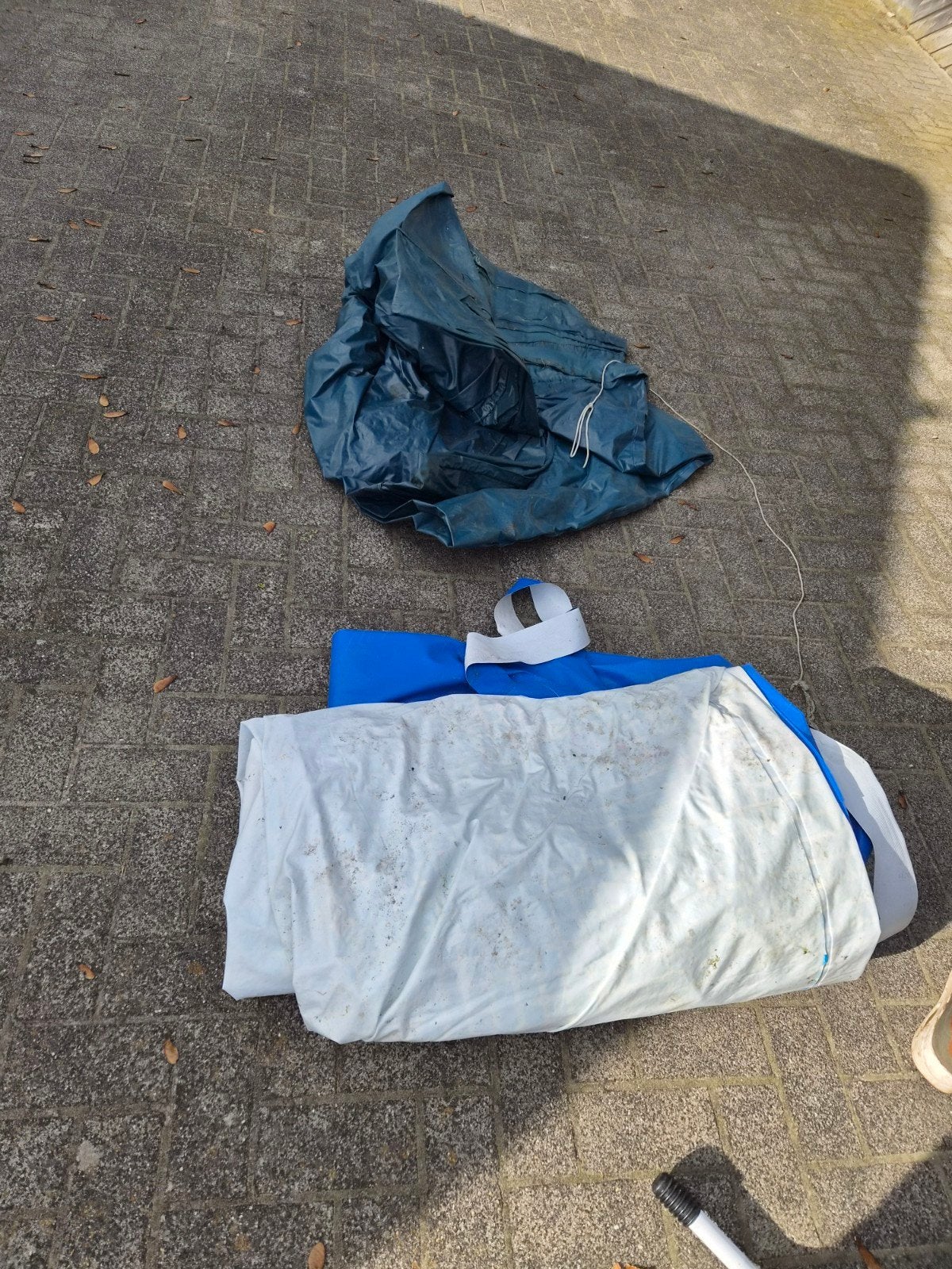 Intex zwembad met trap, pomp en opblaasbare deksel, Ophalen, Gebruikt, 200 tot 300 cm, 80 tot 120 cm