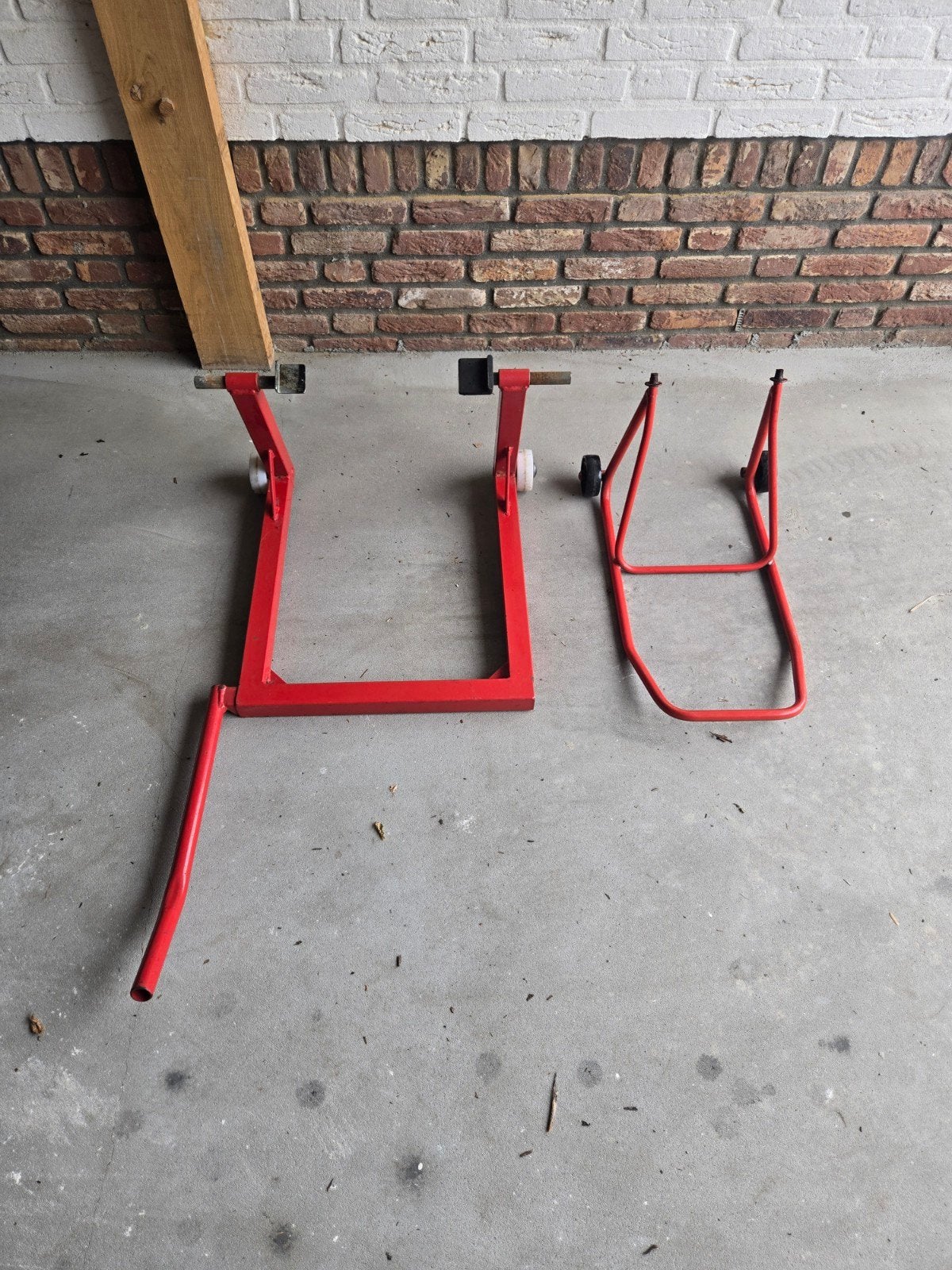 Motorfiets paddockstand set rood, Motoren, Accessoires | Overige, Gebruikt, Ophalen