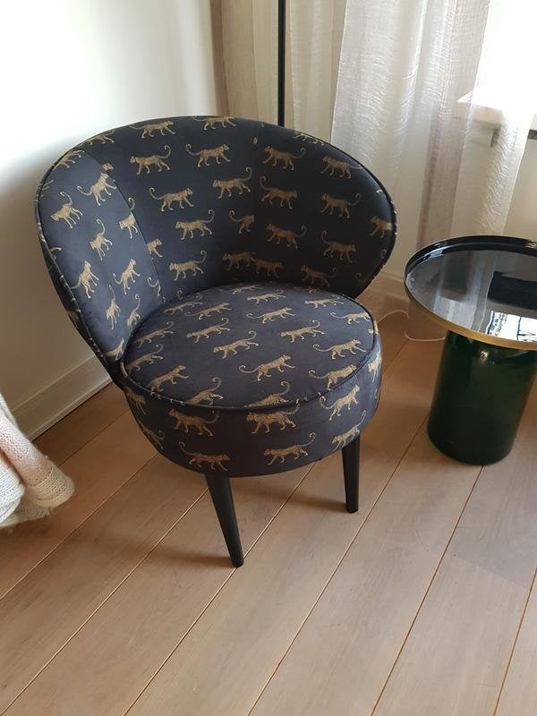 NIEUWE stoel met velours panterprint!, Ophalen, Nieuw, Stof, Eén
