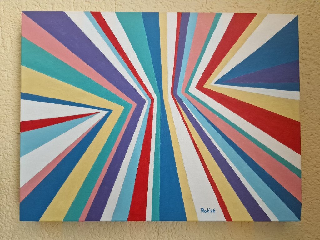 abstract schilderij, zelf geschilderd, Ophalen
