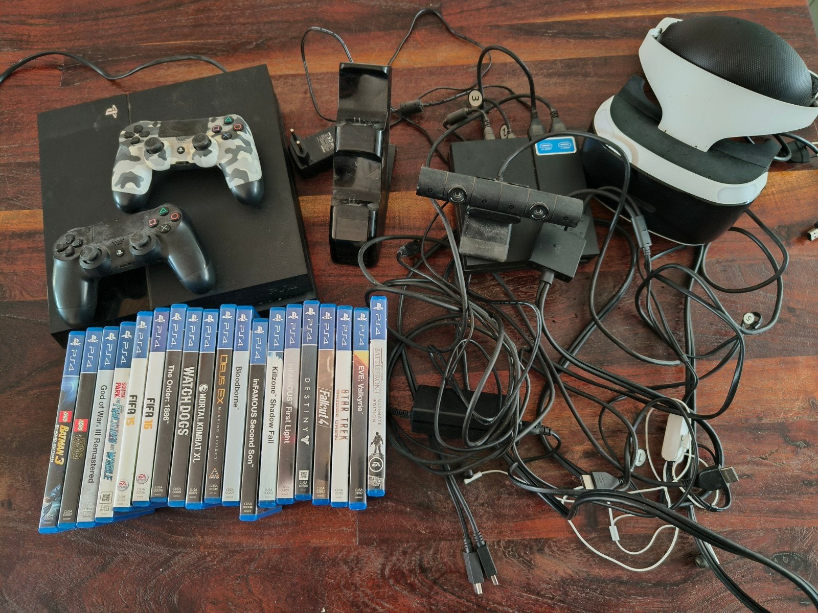 PS4 500GB met 2 controllers, VR-headset en games, Spelcomputers en Games, Met 2 controllers, Ophalen of Verzenden, Slim, 500 GB