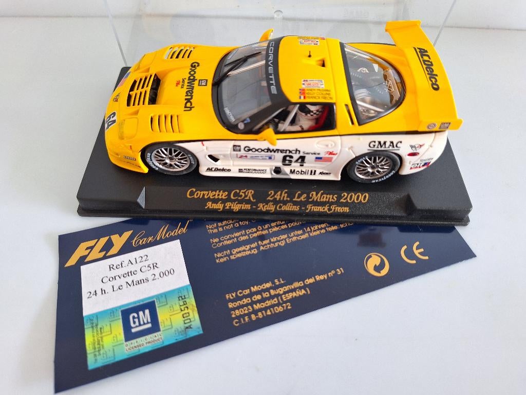 Fly Corvette C5R 24Hr Le-Mans 2000 #64 Ref A122, Kinderen en Baby's, Speelgoed | Racebanen, Nieuw, Racebaan, Elektrisch, Overige merken