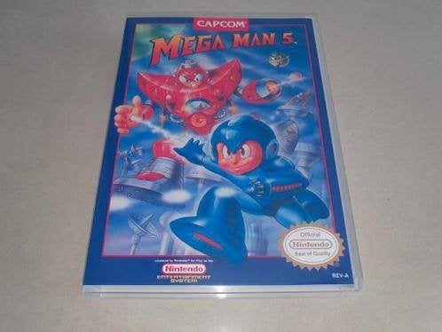 Mega Man 5 NES Game Case, Spelcomputers en Games, Avontuur en Actie, Verzenden, 1 speler, Zo goed als nieuw