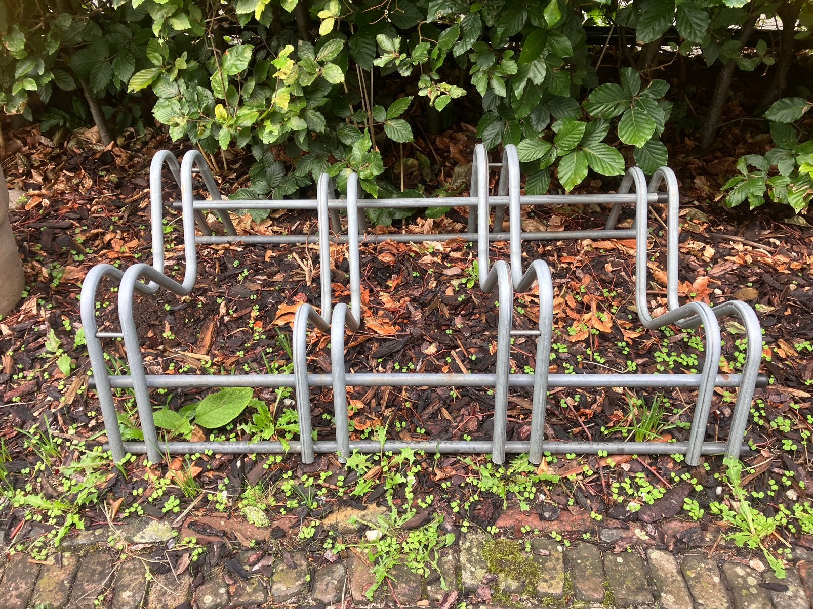 Metalen fietsenrek, Ophalen, Gebruikt