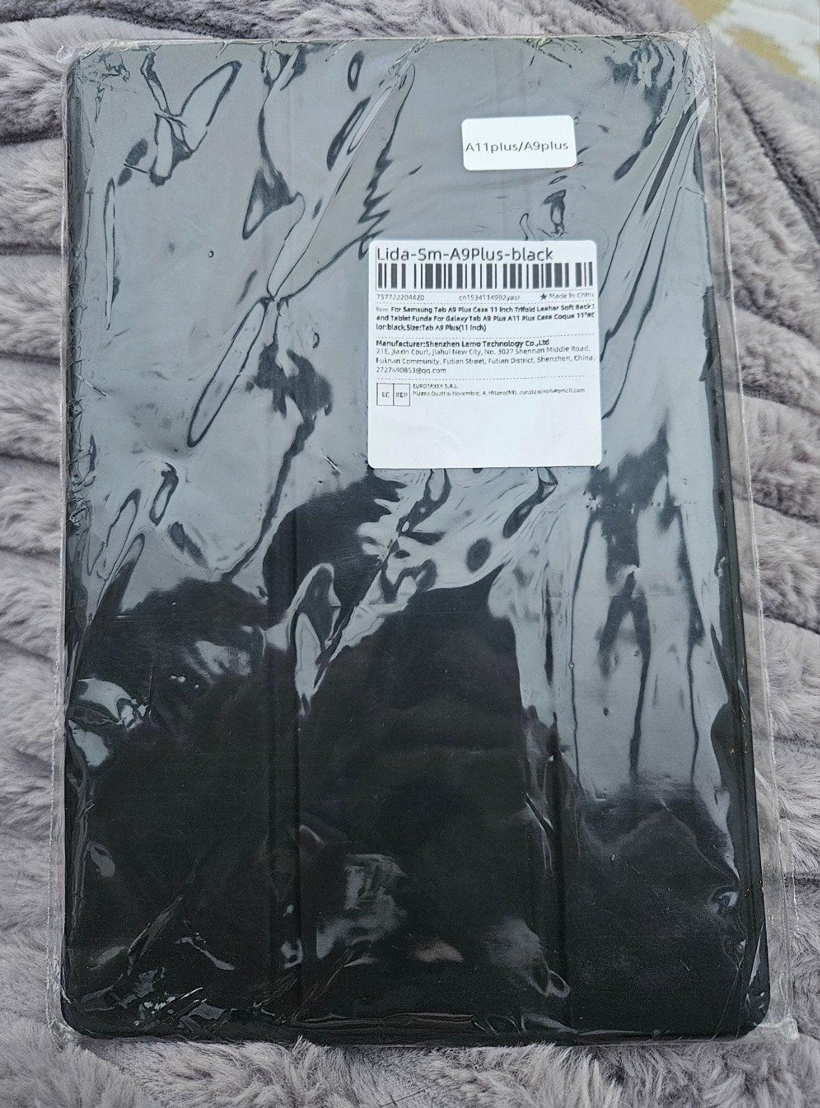 Etui Samsung A9 Plus 11 inch Zwart, Ophalen, 11 inch, Nieuw, Bescherming voor- en achterkant