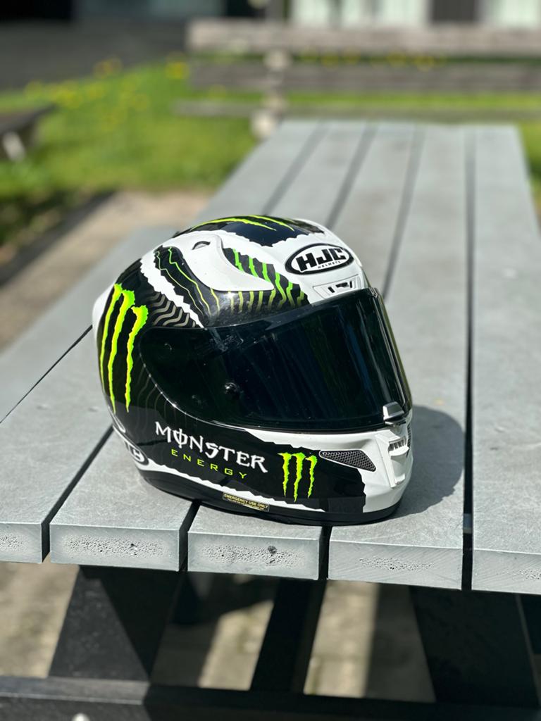 HJC RPHA 11 Monster White Sand Helm - Maat M, Motoren, M, Heren, HJC, Ophalen of Verzenden
