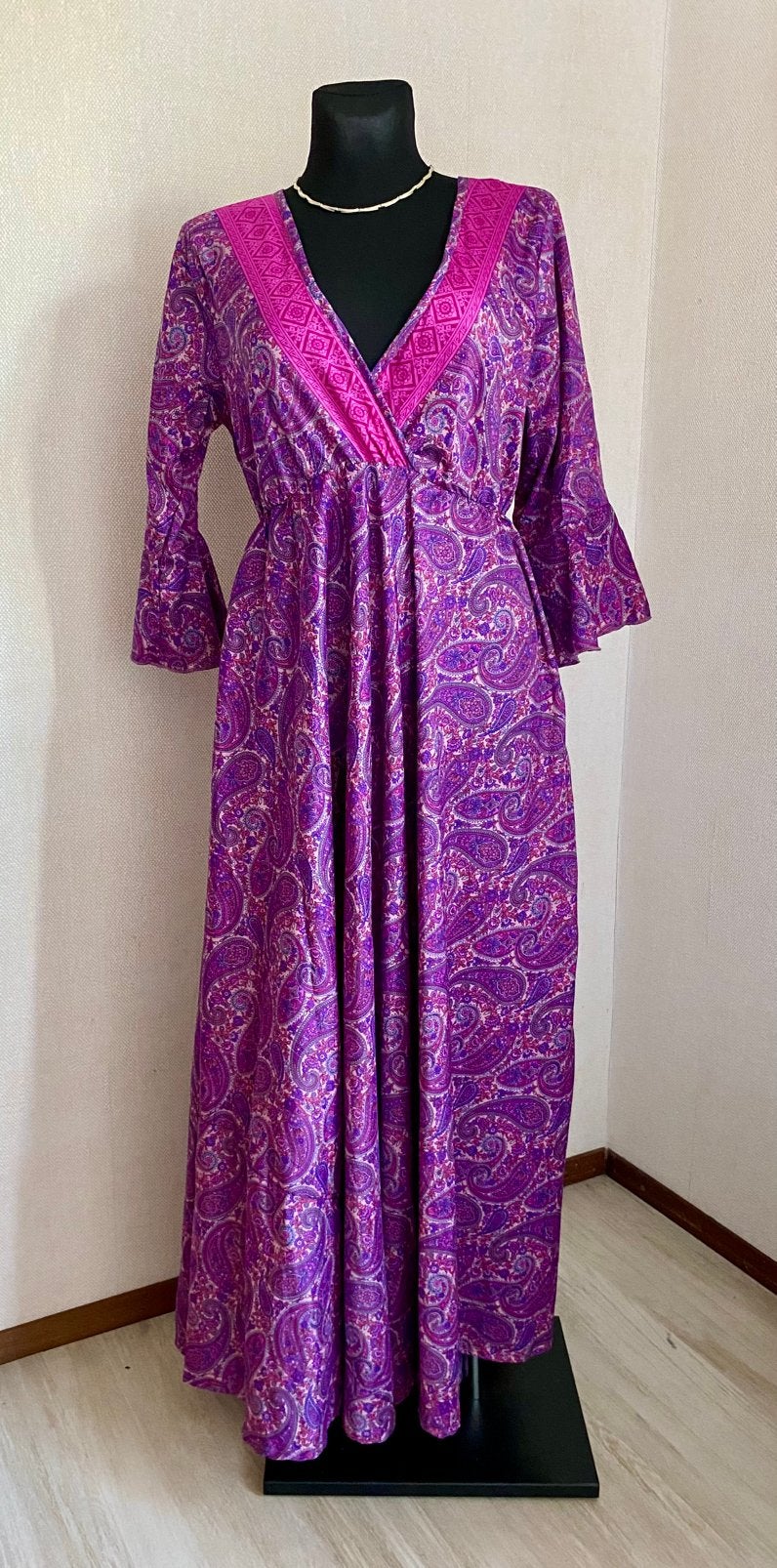 Boho paisley maxi-jurk - maat L/XL (40/42), Maat 42/44 (L), Ophalen of Verzenden, Zo goed als nieuw, Roze