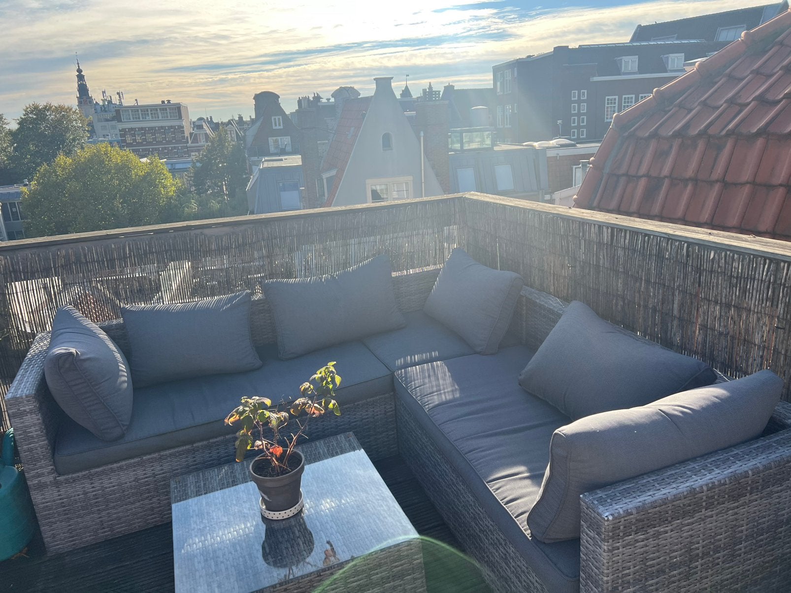 Loungeset incl tafel 235x235x70, Tuin en Terras, Tuinsets en Loungesets, Ophalen, Rotan, 6 zitplaatsen, Hocker