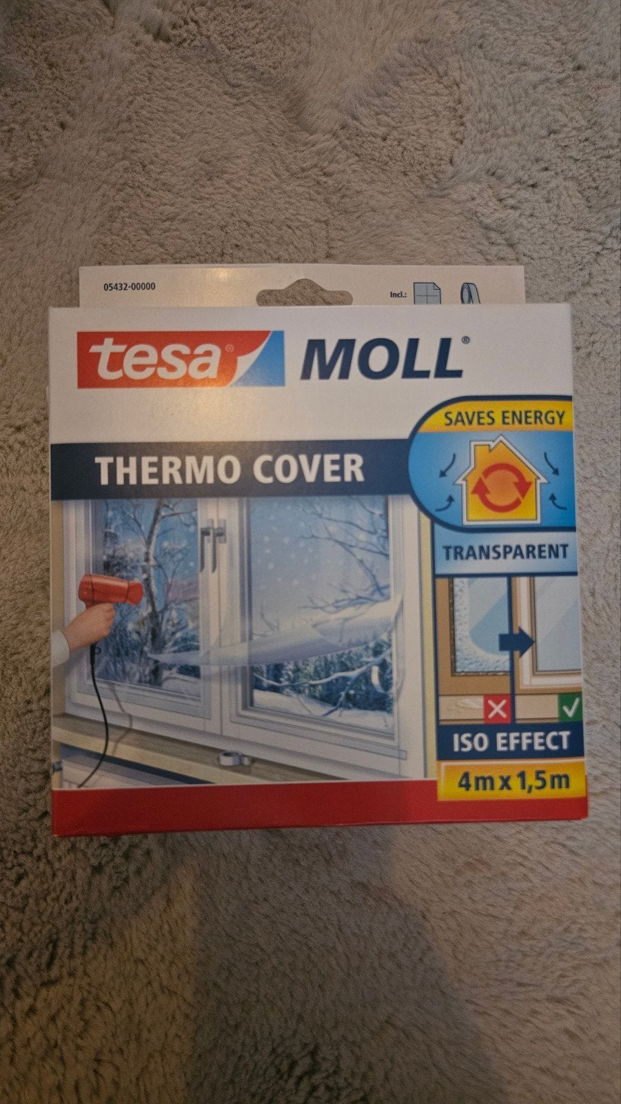 Tesa Moll Thermo Cover isolatiefolie voor ramen (3 stuks), Doe-het-zelf en Verbouw, Minder dan 4 cm, Overige materialen, Nieuw