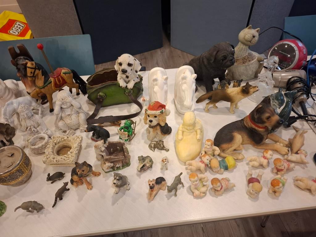 Grote partij diverse dierenbeeldjes en decoratie, Ophalen, Gebruikt, Dier