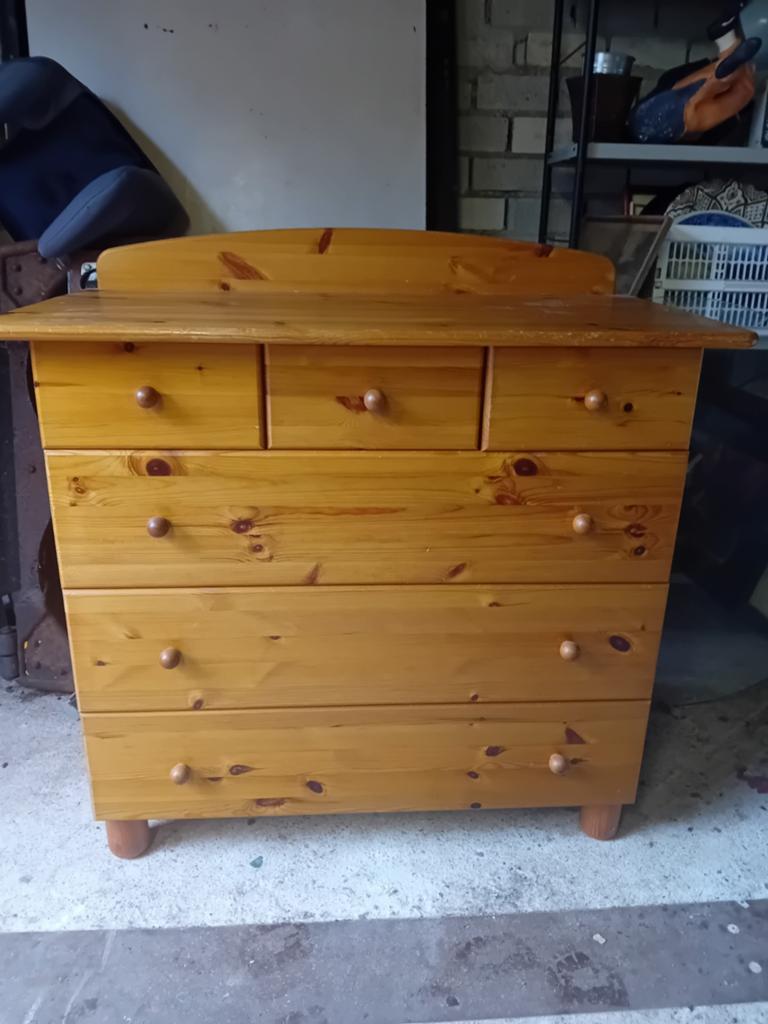Grenen kast, Ophalen, Gebruikt, 25 tot 50 cm, Minder dan 100 cm
