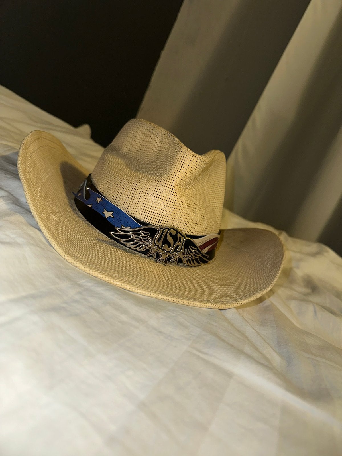Cowboy hoed met USA-band, Ophalen, Gedragen, One size fits all, Hoed