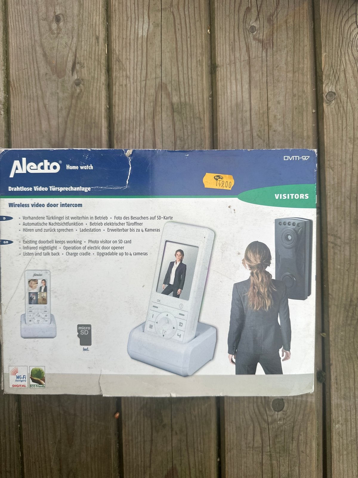Alecto DVM-97 Draadloze Video Deurintercom met Camera, Audio, Tv en Foto, Videobewaking, Ophalen of Verzenden, Nieuw, Buitencamera