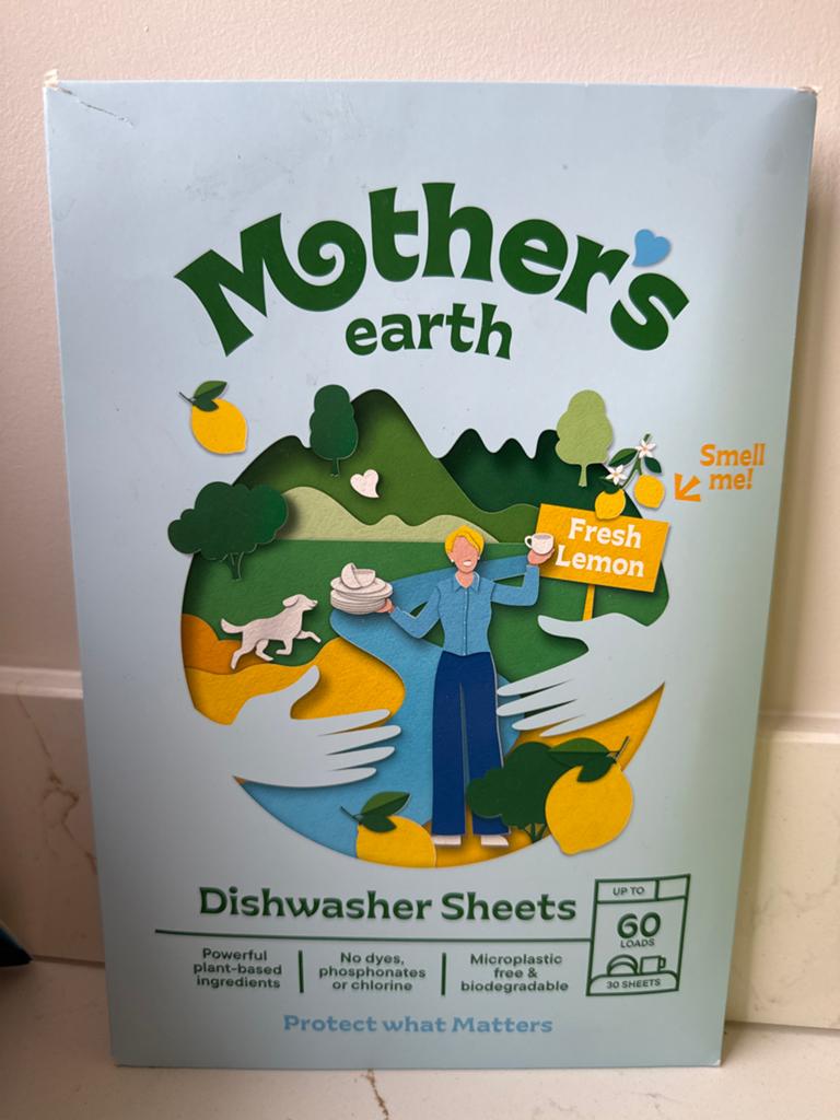 Mother Earth Afwasmiddel Sheets Fresh Lemon 30 stuks, Ophalen, Nieuw, Minder dan 85 cm