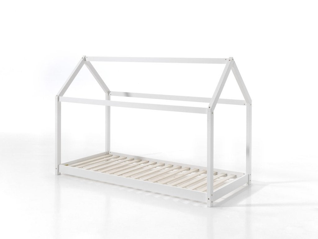 Cabane huisbed - 90x200 - Wit, Niet ingevuld, Niet ingevuld, Niet ingevuld
