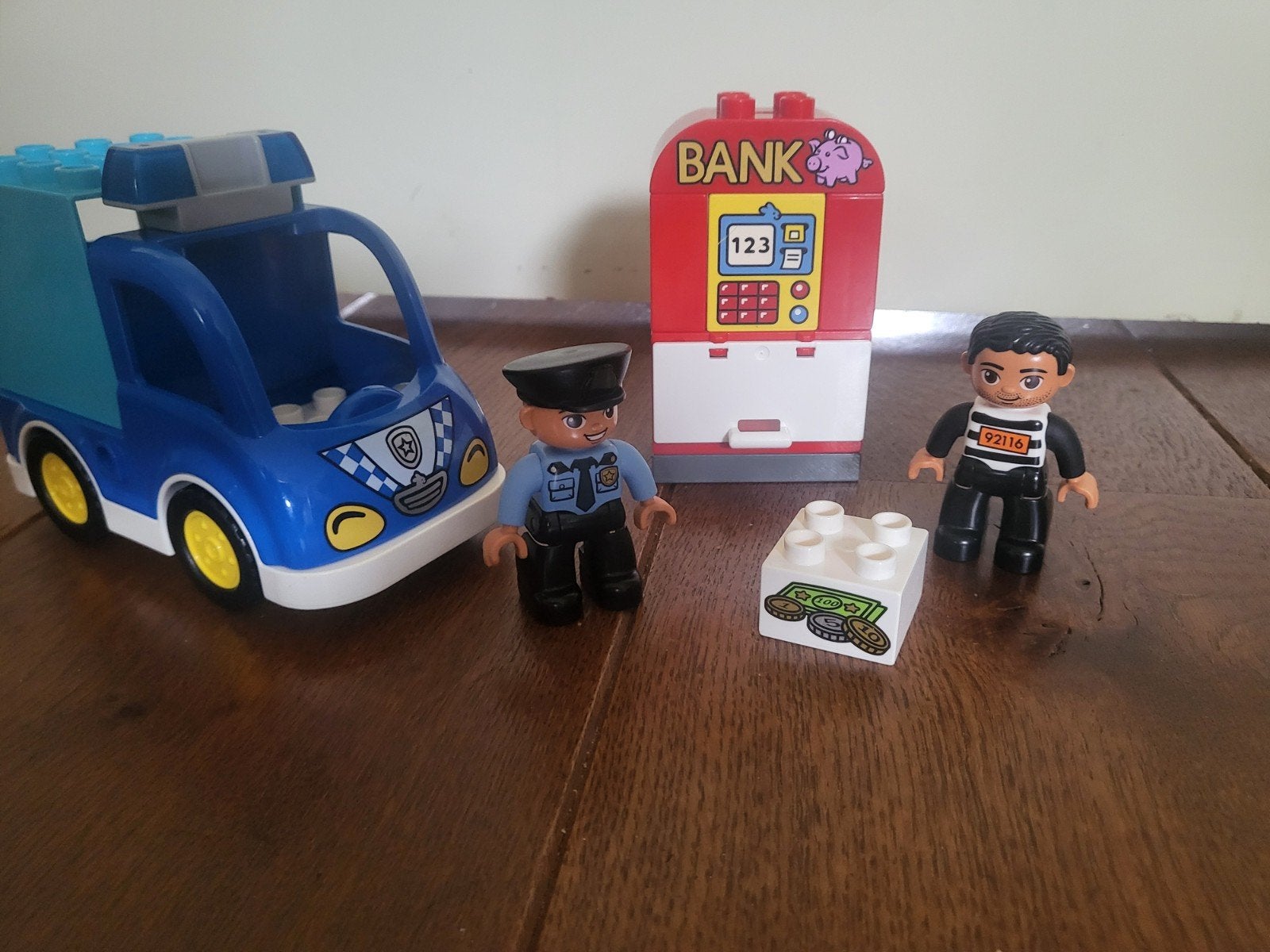 Lego Duplo politie patrouille auto 10809 compleet, Ophalen of Verzenden, Zo goed als nieuw, Duplo