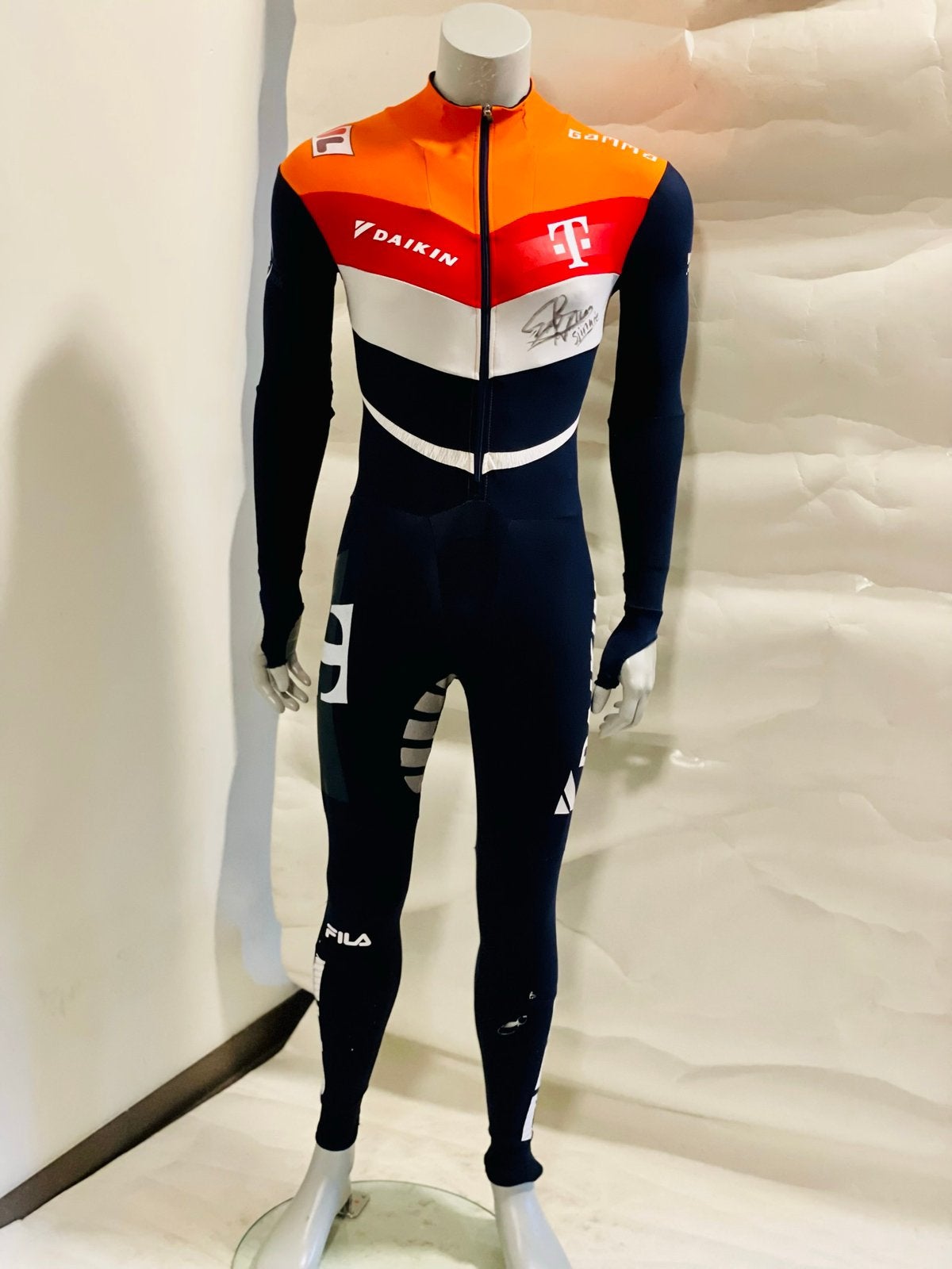 Shorttrack pak schaatspak Sjinkie Knegt gesigneerd maat M, Ophalen of Verzenden, Zo goed als nieuw