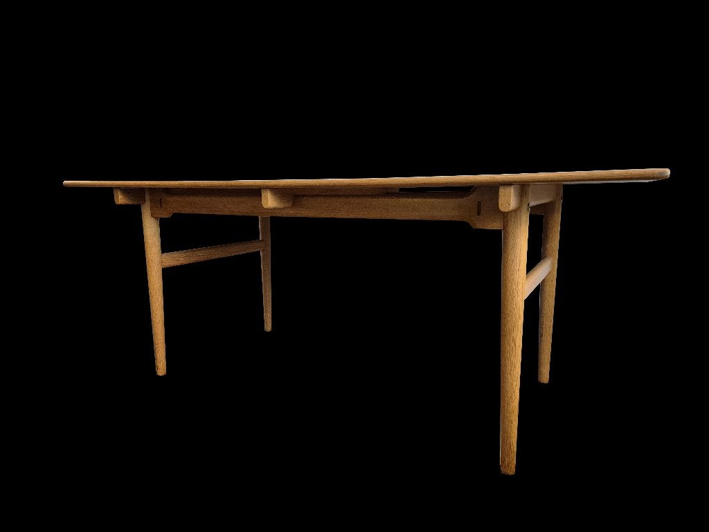 Schitterende origineel jaren 60 Hans Wegner design eettafel, Ophalen, Gebruikt, Eikenhout, 200 cm of meer