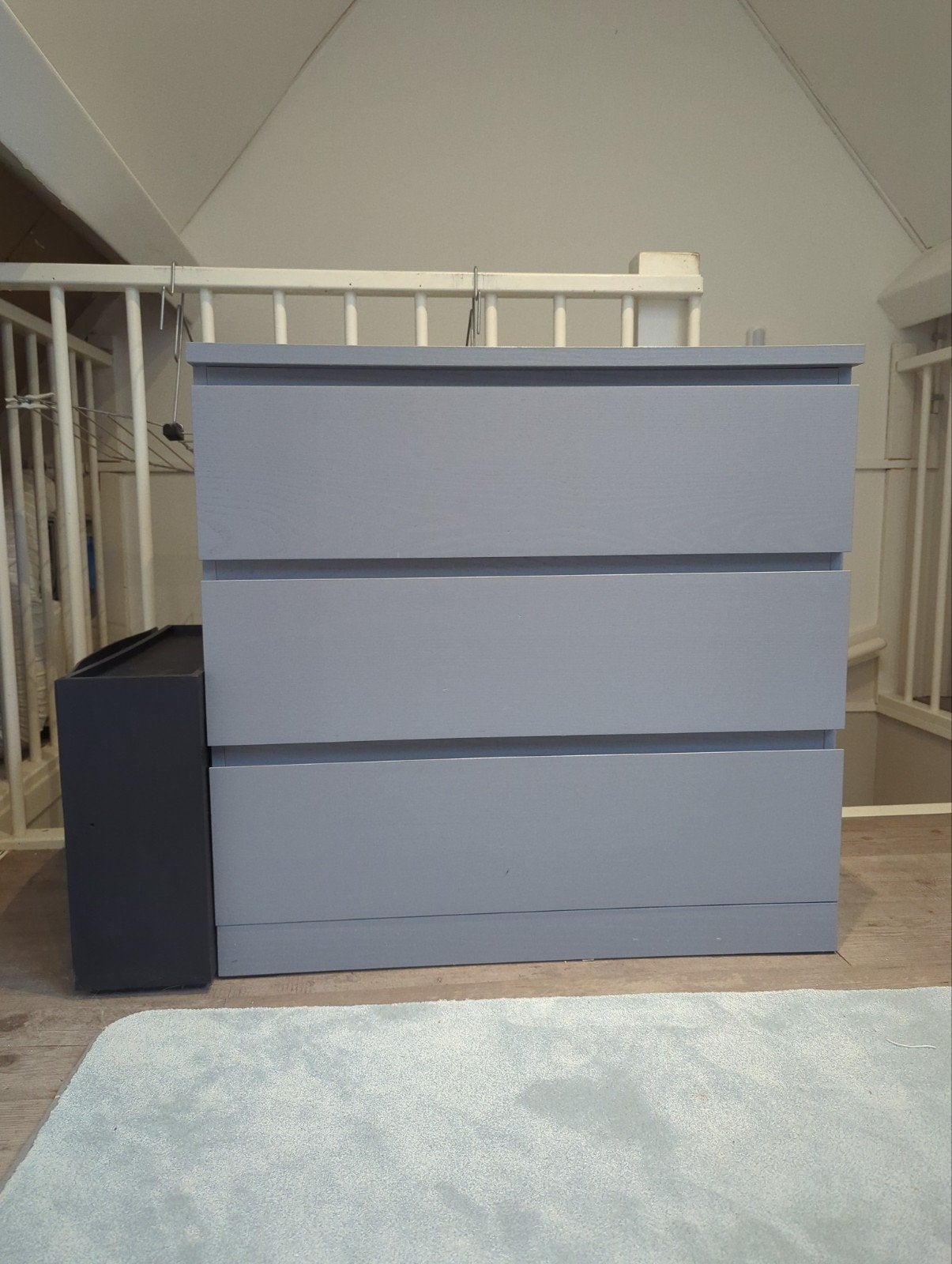 IKEA Malm ladekast met 3 lades - Grijs, Huis en Inrichting, Kasten | Ladekasten, Ophalen, Gebruikt, Modern, Scandinavisch, 50 tot 100 cm