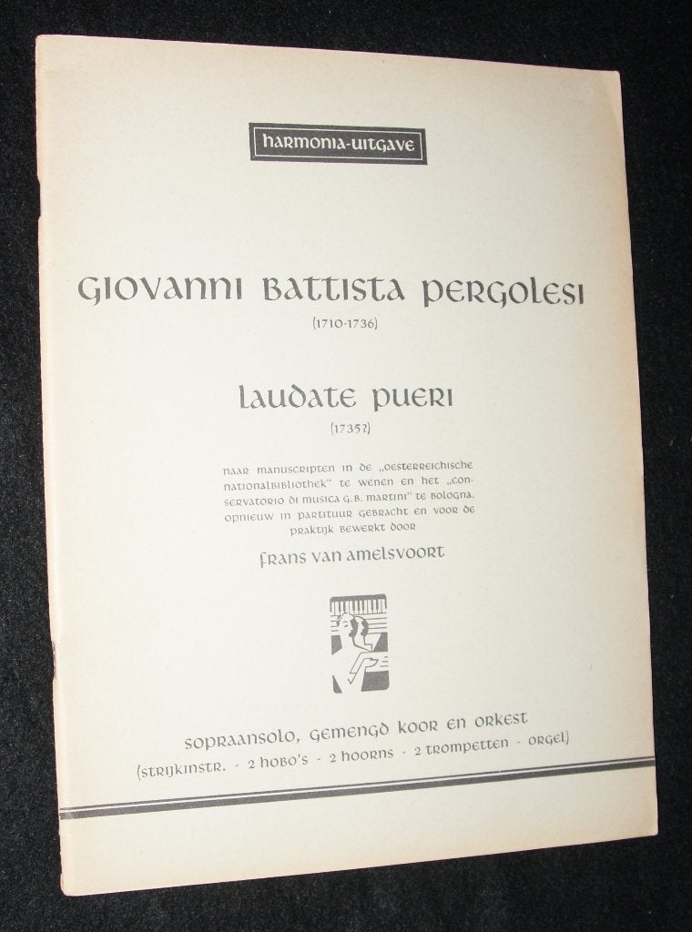 Giovanni Battista Pergolesi (1710-1736) - Laudate Pueri (173, Orgel, Gebruikt, Klassiek, Ophalen of Verzenden