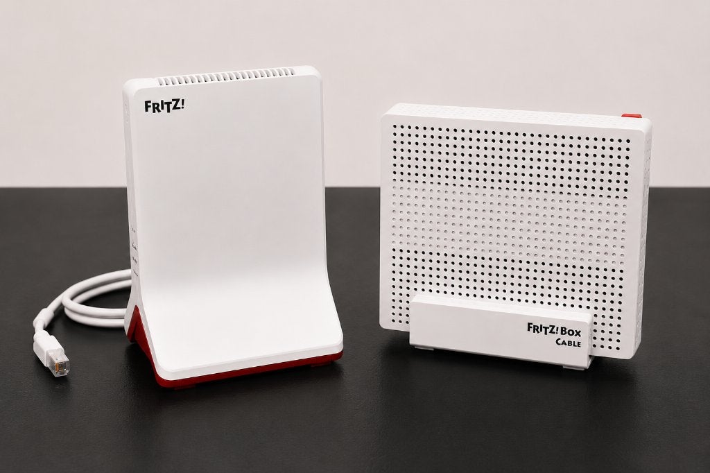 FRITZ!Box 6690 Cable + FRITZ!Repeater 6000 – compleet, Computers en Software, Ophalen of Verzenden, Zo goed als nieuw, Router met modem