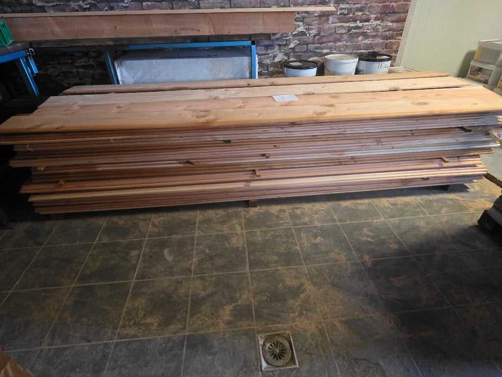 Douglas Zweeds rabat 3 meter, Ophalen, Nieuw, 250 cm of meer, Planken