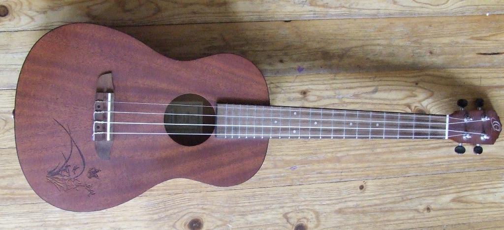 Ukelele bariton, Ophalen of Verzenden, Zo goed als nieuw, Klassieke of Spaanse gitaar