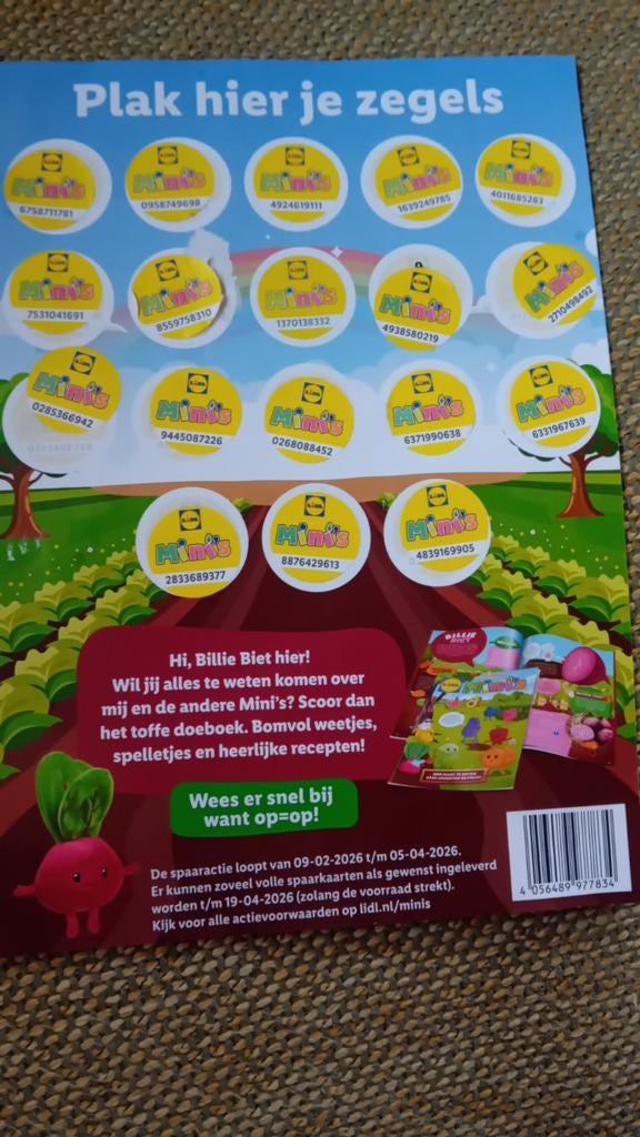 Volle Lidl spaarkaart minis, Lidl, Ophalen of Verzenden