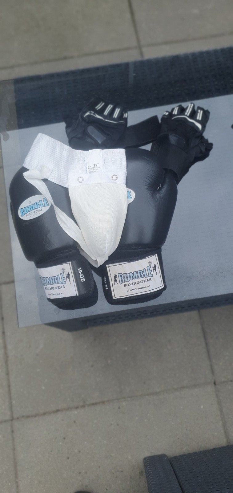 Boksset: Rumble handschoenen, Joya bandages, kruisbeschermer, Ophalen of Verzenden