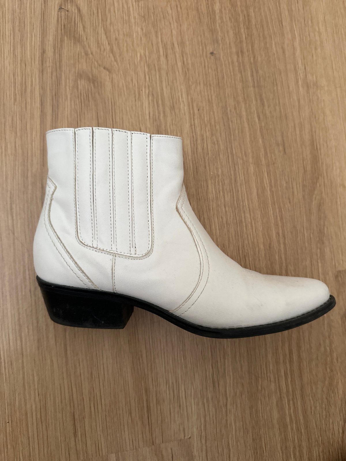 Witte Western Enkellaarsjes Graceland Maat 41, Ophalen, Gedragen, Wit, Lage of Enkellaarzen
