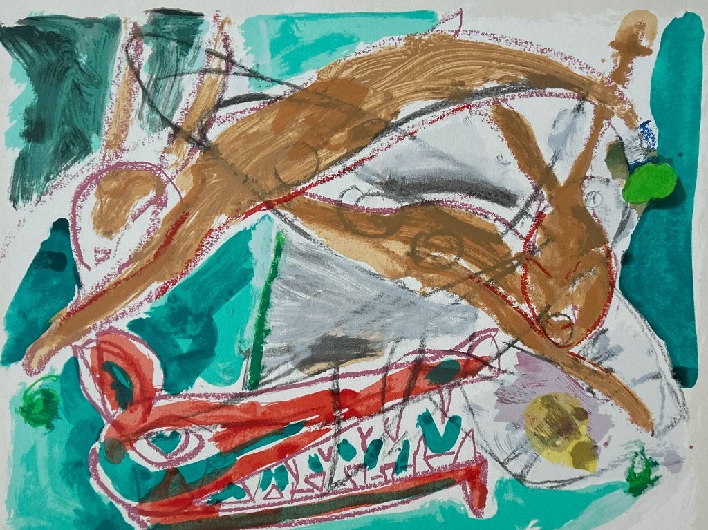 Zeefdruk Anton Vrede, Antiek en Kunst, Kunst | Litho's en Zeefdrukken, Gesigneerd, Verzenden, Zeefdruk