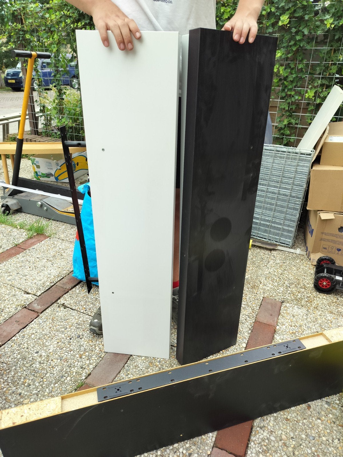 IKEA LACK planken - 3x zwart, 2x wit (110x26cm), Ophalen, Gebruikt