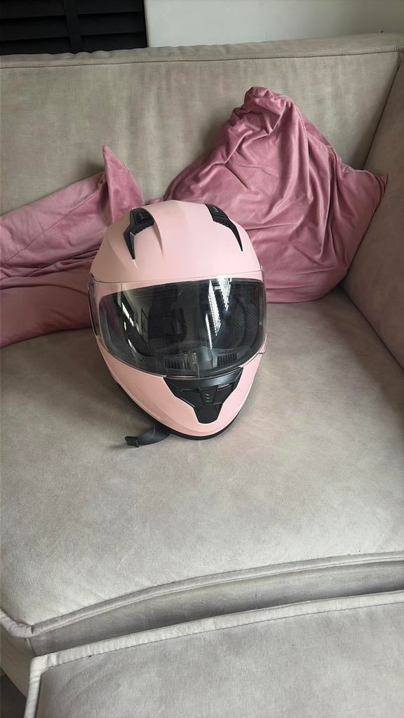 Yinz helm roze maat L, Fietsen en Brommers, Brommerhelmen, Ophalen of Verzenden, Zo goed als nieuw