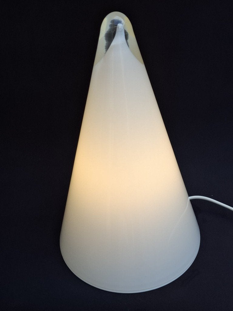 Vintage SCE Teepee Tafellamp  Wit Glas – 32 cm (Jaren 80/90), Huis en Inrichting, Lampen | Tafellampen, Overige merken, Vintage